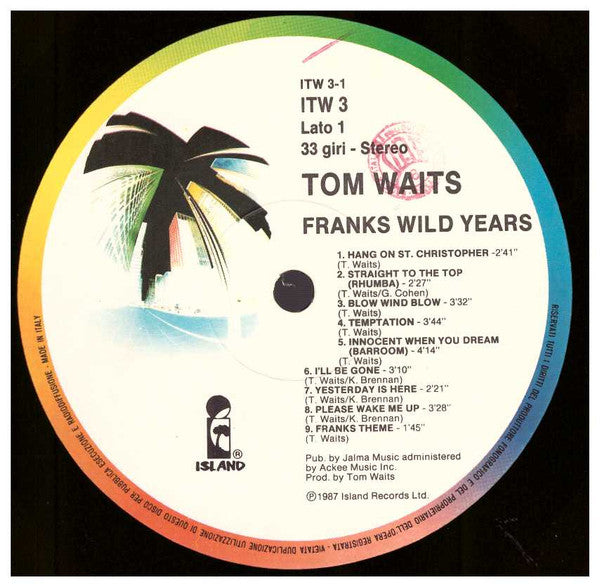 Tom Waits – Franks Wild Years   ,  Gatefold