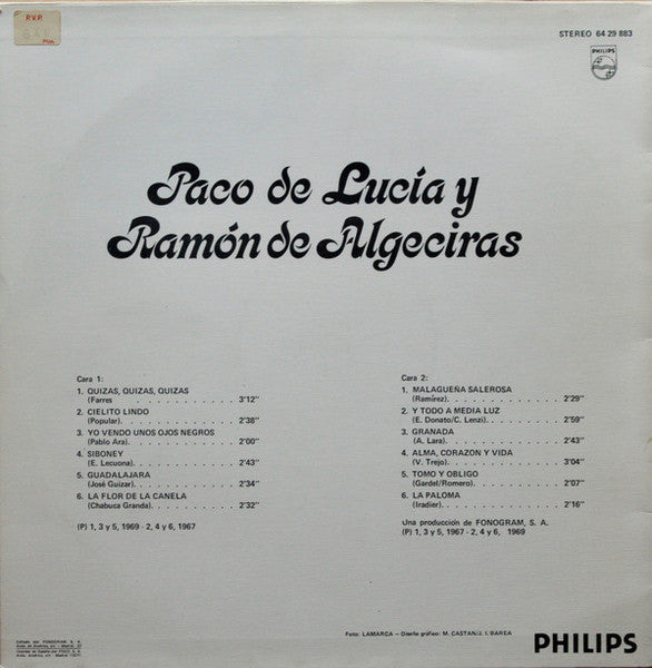 Paco De Lucía Y Ramón De Algeciras – Hispanoamérica Con Paco De Lucía Y Ramón De Algeciras