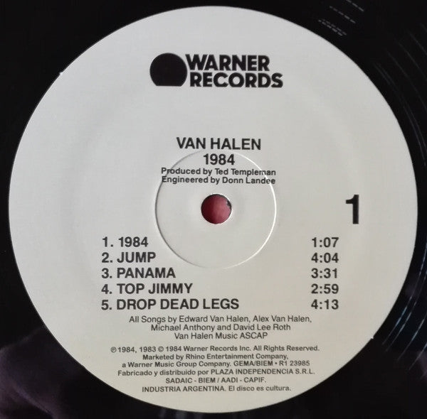 Van Halen – 1984     ,  editie Argentina