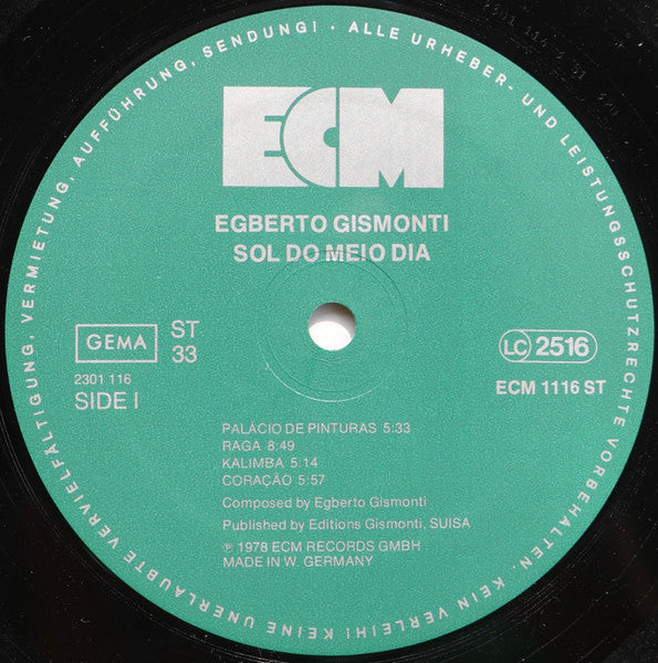 Egberto Gismonti – Sol Do Meio Dia    ,  ECM