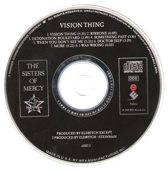 The Sisters Of Mercy – Vision Thing   , CD