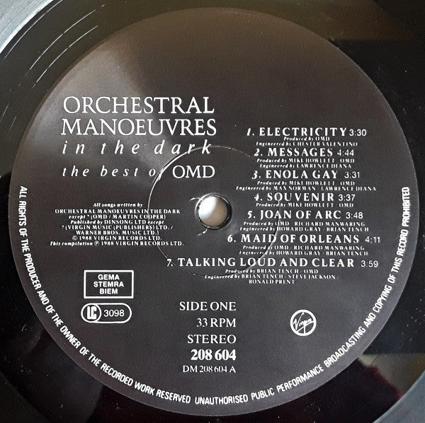 Orchestral Manoeuvres In The Dark – The Best Of OMD  ,  Gatefold