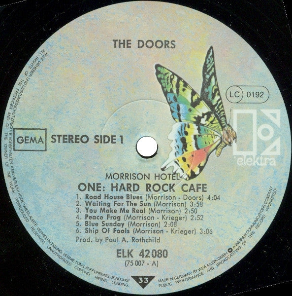 The Doors – Morrison Hotel    ,  Gatefold