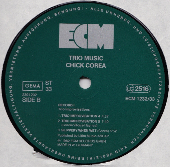 Chick Corea, Miroslav Vitous, Roy Haynes – Trio Music  ,  2LP , Gatefold