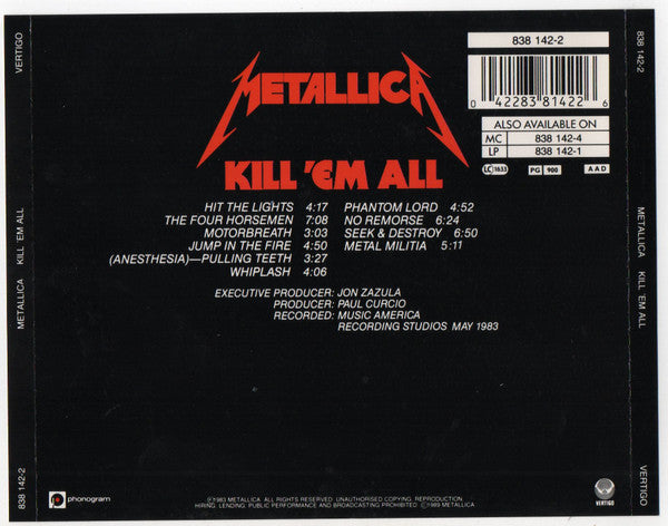 Metallica ‎– Kill 'Em All