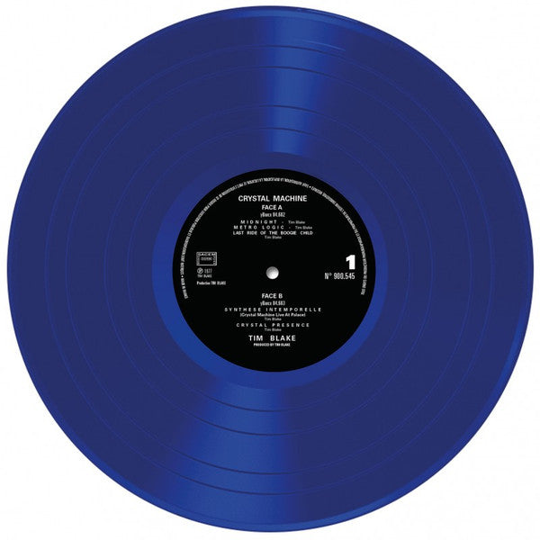 Tim Blake – Crystal Machine   ,  Translucent Blue Vinyl    ,  ( ex Gong , Hawkwind )