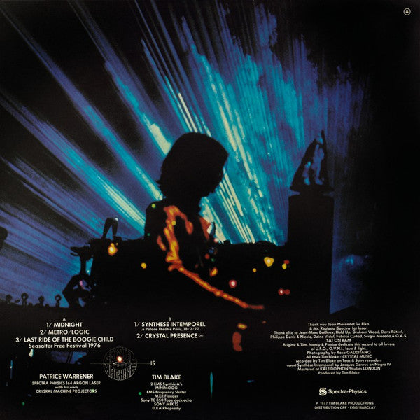 Tim Blake – Crystal Machine   ,  Translucent Blue Vinyl    ,  ( ex Gong , Hawkwind )