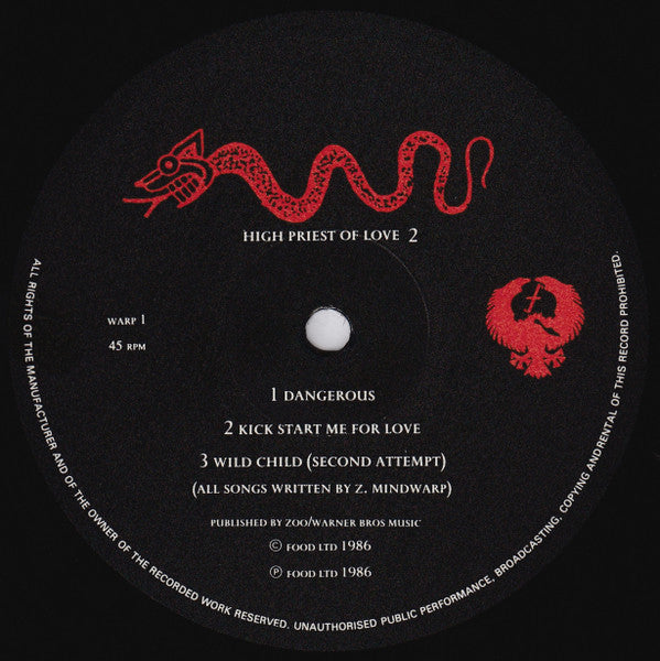 Zodiac Mindwarp & The Love Reaction* – High Priest Of Love   , 45 rpm