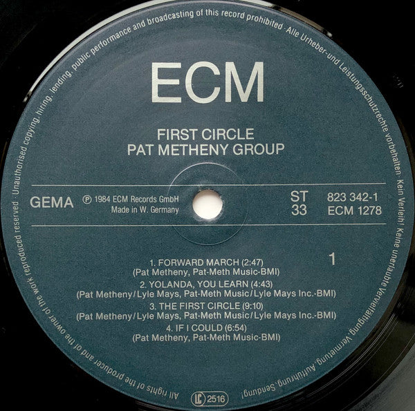 Pat Metheny Group – First Circle,   ECM