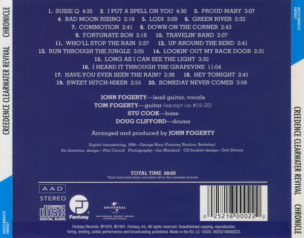 Creedence Clearwater Revival Featuring John Fogerty – Chronicle (The 20 Greatest Hits)