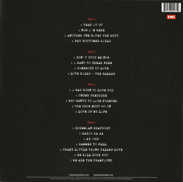 Queen + Adam Lambert – Live Around The World, 2xLP, Gatefold, incl. booklet 12 pg