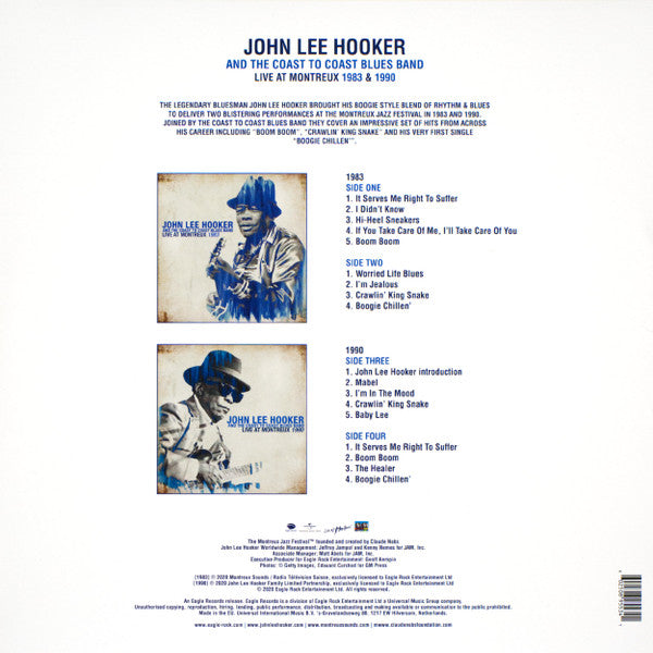 John Lee Hooker And The Coast To Coast Blues Band ‎– Live At Montreux 1983 & 1990    , 2LP