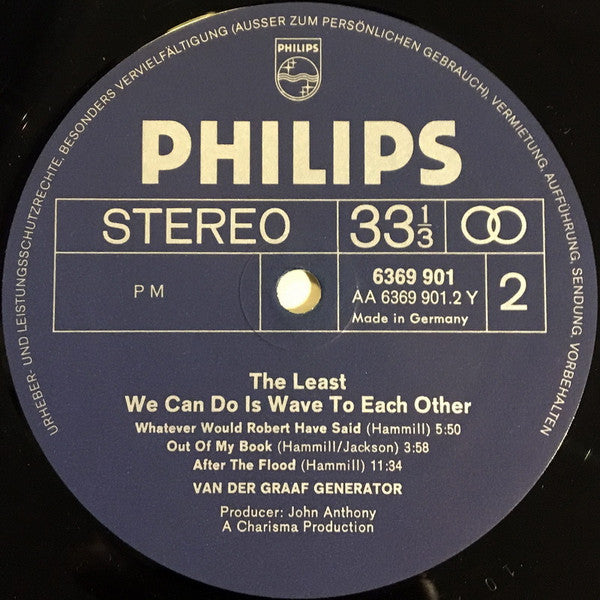 Van Der Graaf Generator – The Least We Can Do Is Wave To Each Other    ,  Gatefold