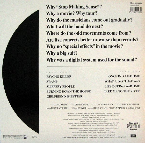 Talking Heads – Stop Making Sense      + Booklet color