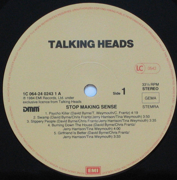 Talking Heads – Stop Making Sense      + Booklet color