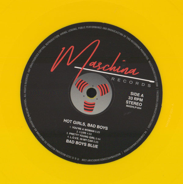 Bad Boys Blue – Hot Girls, Bad Boys, Yellow Vinyl