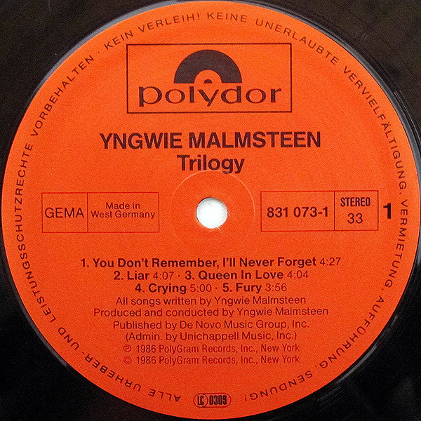 Yngwie J. Malmsteen* – Trilogy