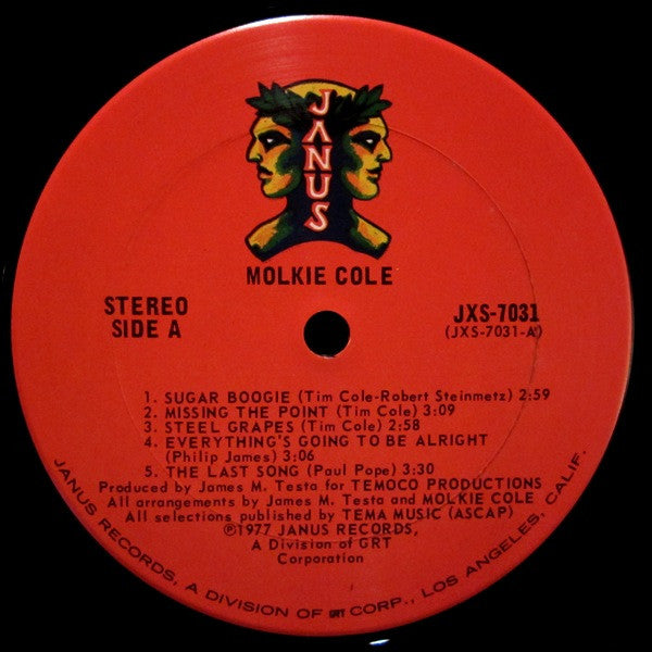 Molkie Cole – Molkie Cole, Gatefold, Santa Maria Pressing