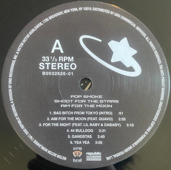 Pop Smoke – Shoot For The Stars Aim For The Moon   ,  2 LP , Gatefold