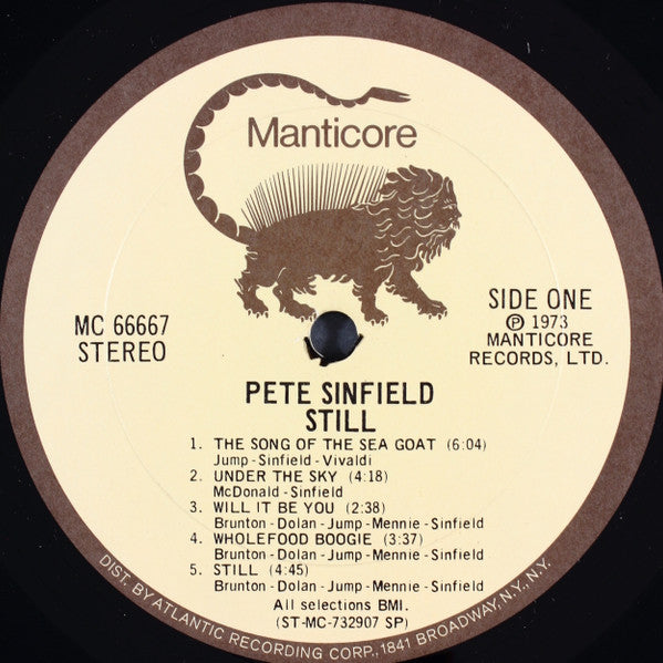 Pete Sinfield* – Still    ,  Gatefold