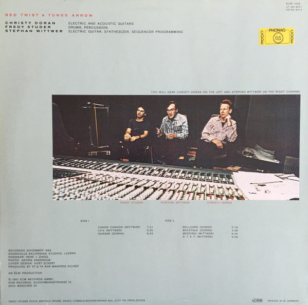 Red Twist & Tuned Arrow : Christy Doran / Fredy Studer / Stephan Wittwer – Red Twist & Tuned Arrow       ,  ECM  ,