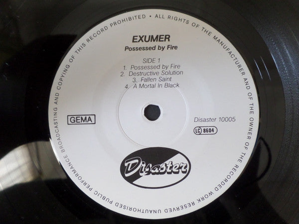 Exumer – Possessed By Fire, White Labels, 1st Press