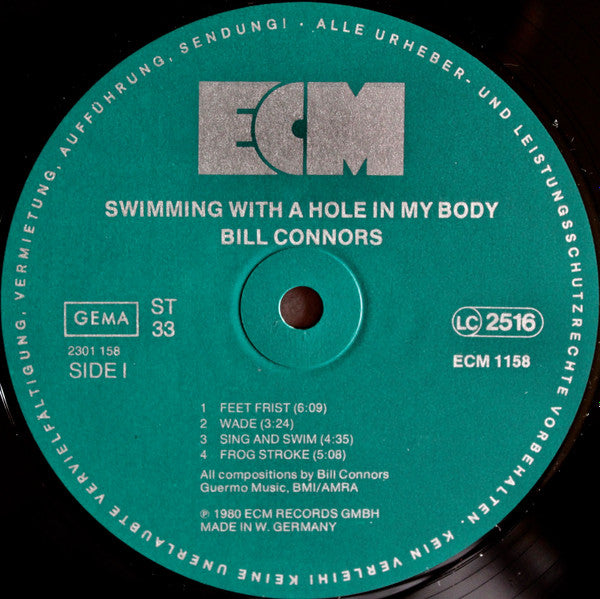 Bill Connors – Swimming With A Hole In My Body     ,   ECM ,