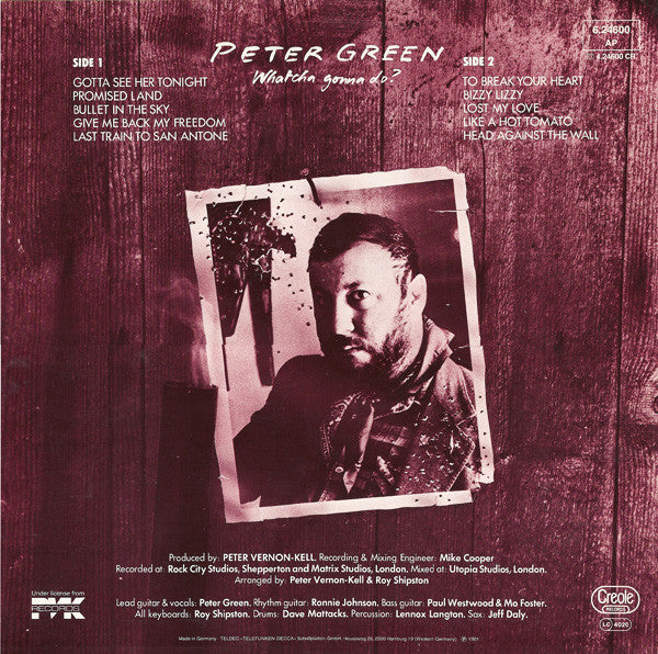 Peter Green  – Whatcha Gonna Do?