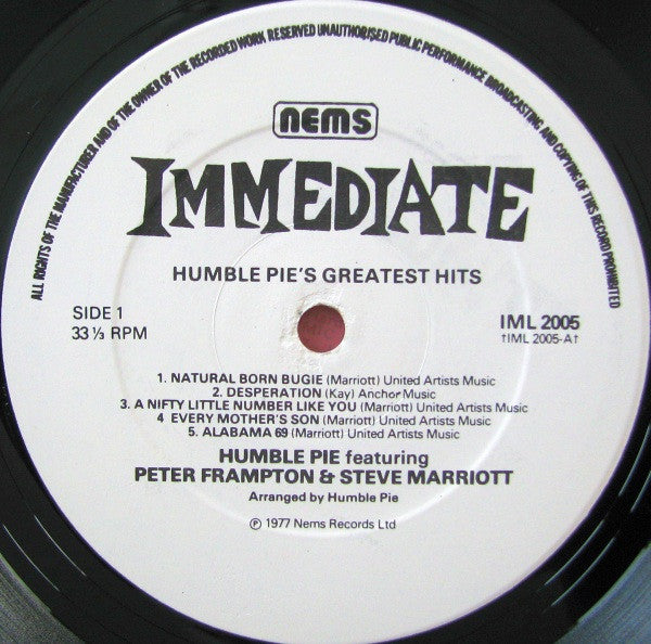 Humble Pie ‎– Greatest Hits
