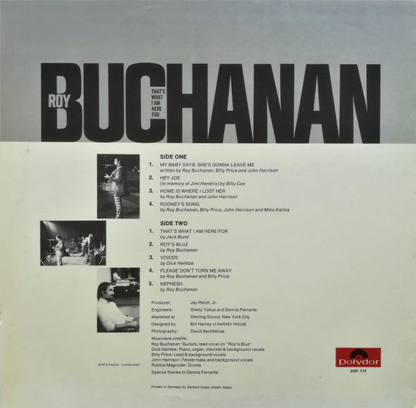 Roy Buchanan – That's What I Am Here For