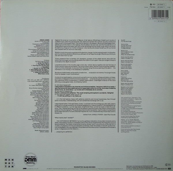 Grace Jones – Slave To The Rhythm,  DMM
