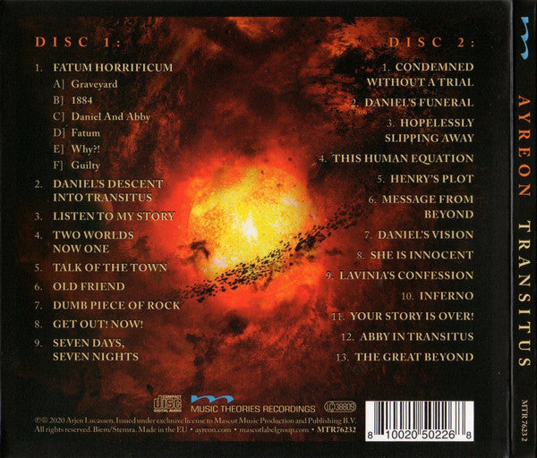 Ayreon – Transitus   ,  2 CD , Digipack