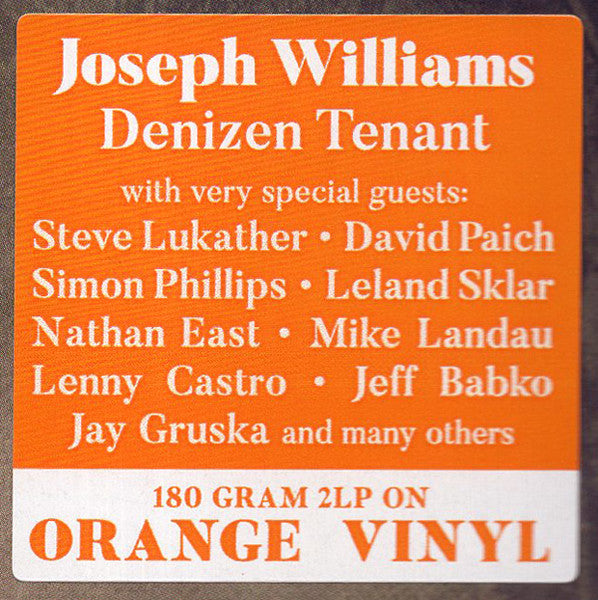Joseph Williams – Denizen Tenant   , EX TOTO , 2 LP , Gatefold , 180 gr , orange vinyl