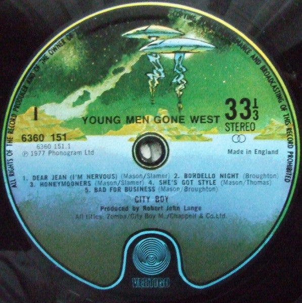 City Boy ‎– Young Men Gone West