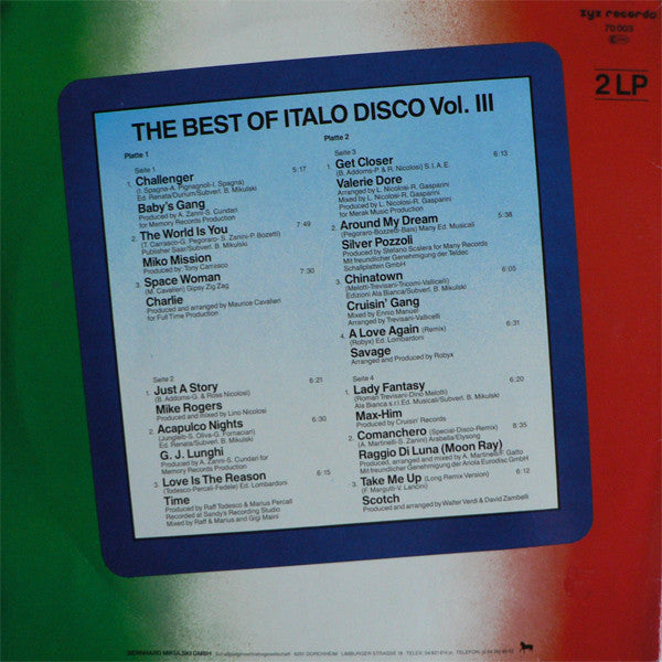 The Best Of Italo Disco Hits Vol. III   , 2LP  , Gatefold