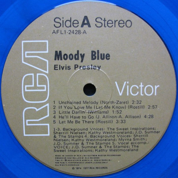 Elvis Presley – Moody Blue,  Limited Edition, Numbered( 6078), Special Edition, Blue Vinyl