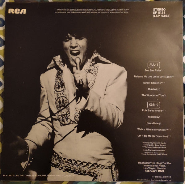 Elvis Presley – On Stage
