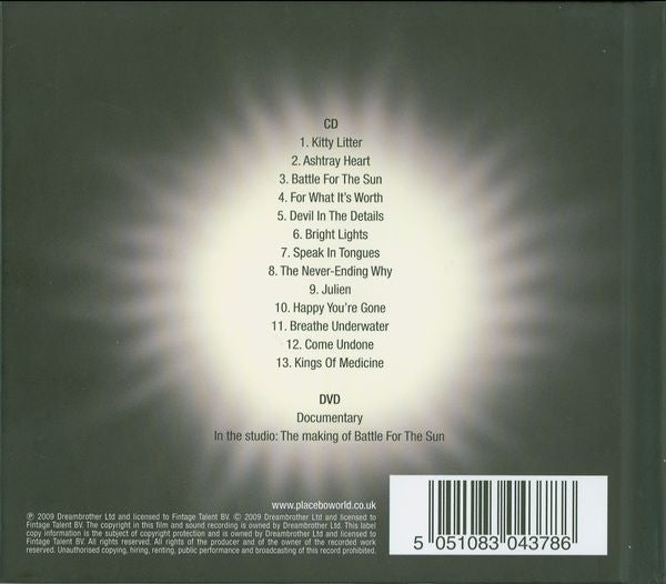 Placebo – Battle For The Sun  , CD + DVD , Limited Edition , digipak