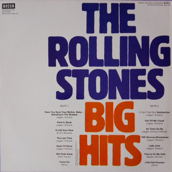 The Rolling Stones – Big Hits   , Club Edition