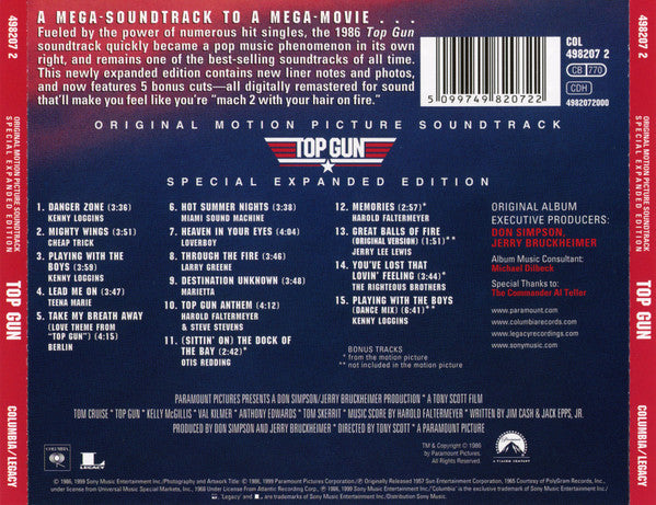 Various – Top Gun - Original Motion Picture Soundtrack (Special Expanded Edition)