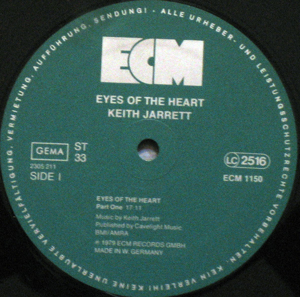 Keith Jarrett – Eyes Of The Heart, LP+ LP, Single Sided, Gatefold