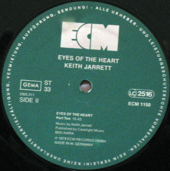 Keith Jarrett – Eyes Of The Heart, LP+ LP, Single Sided, Gatefold