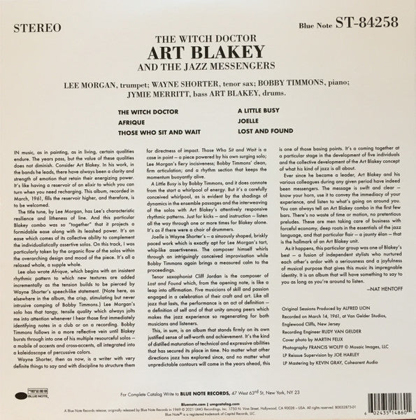 Art Blakey And The Jazz Messengers* – The Witch Doctor, Gatefold