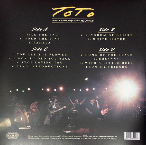 Toto – With A Little Help From My Friends  ,  2LP , Gatefold , Transparent, 180g