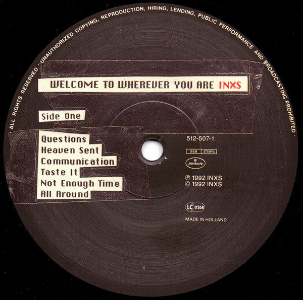 INXS – Welcome To Wherever You Are   ,  Gatefold