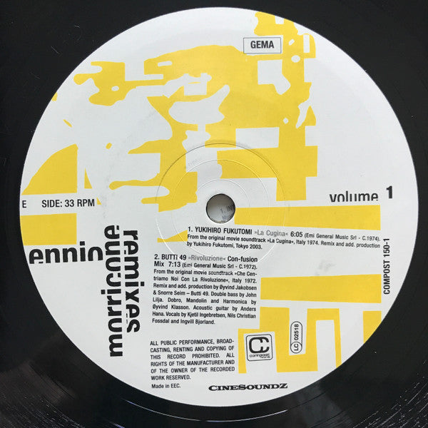 Ennio Morricone – Remixes Volume 1  ,  3 LP