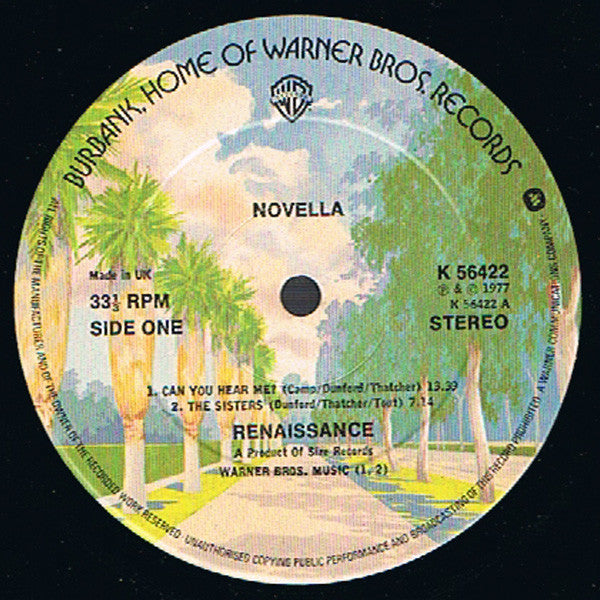Renaissance  – Novella, Gatefold