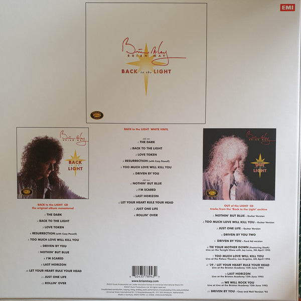 Brian May – Back To The Light, Box Set, Limited Edition, White vinyl, 2xCD, Book, Art Print, Badge