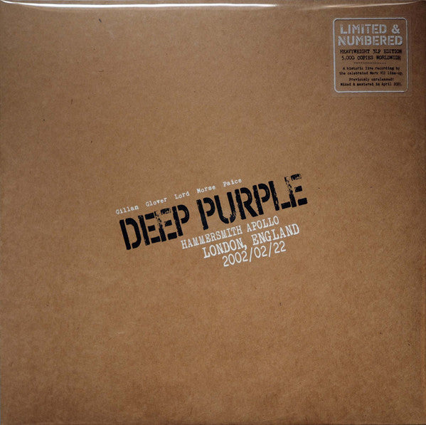 Deep Purple – Live In London 2002   , 	 3 LP, Limited Edition, Numbered , 2913/5000