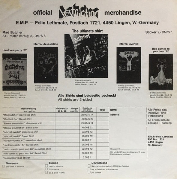 Destruction ‎– Mad Butcher